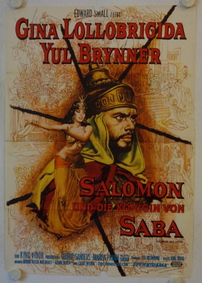 Solomon and Sheba original release german movie poster
